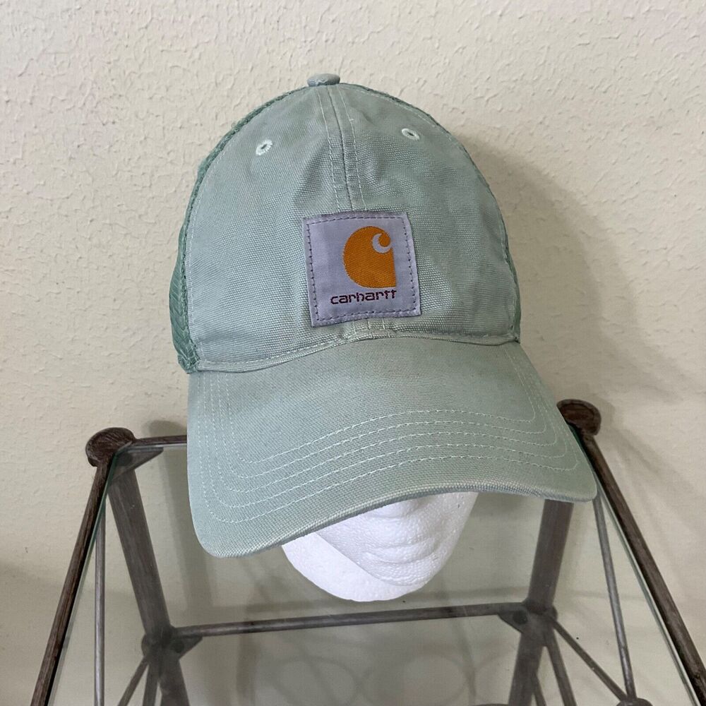 Carhartt Trucker Snapback hat men’s adj. Cap green Square Logo Patch 2500